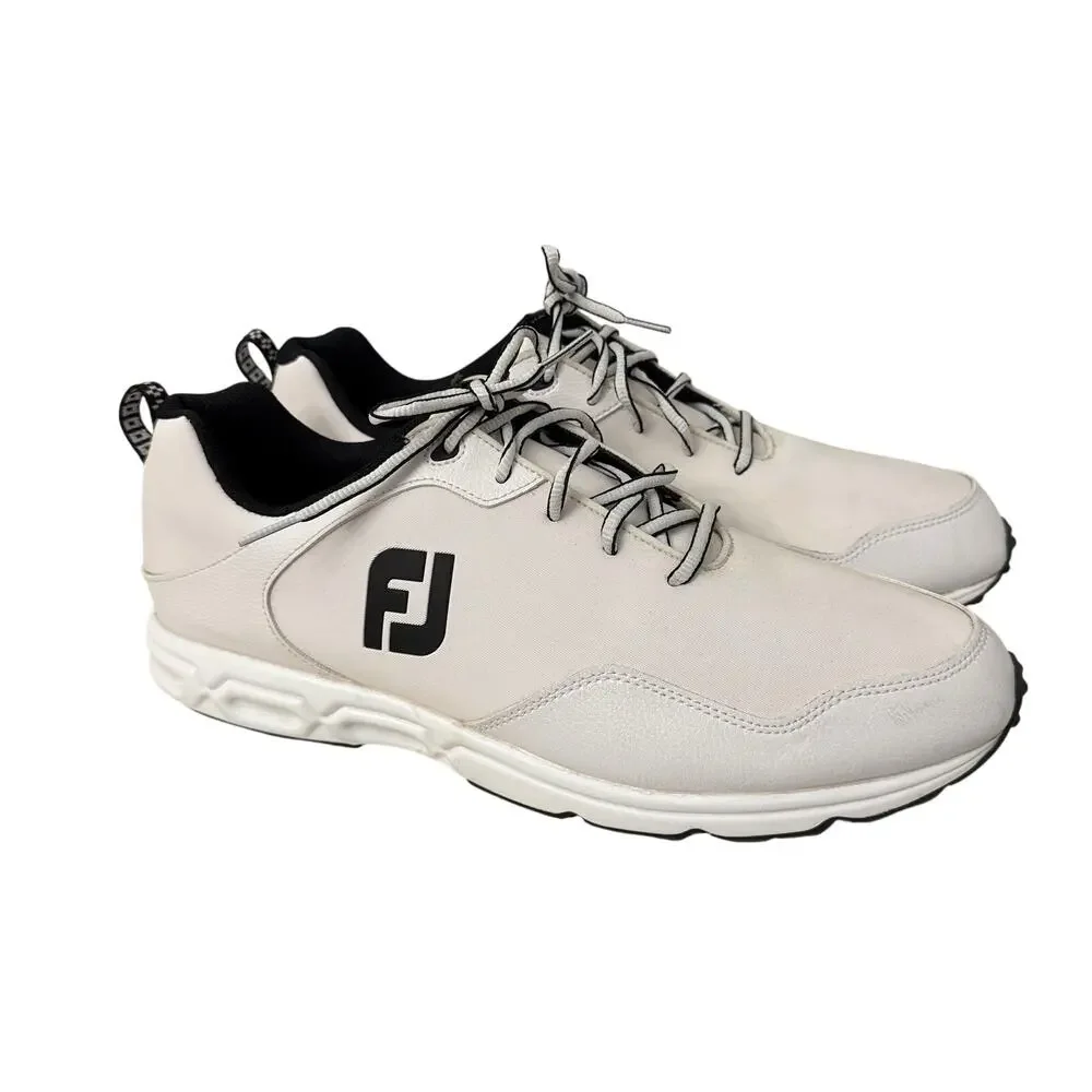 FootJoy Shoes Mens Size 13 M FJ Golf Athletics Spikeless White Black 56828